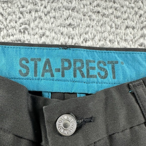 Levi's Sta - Prest Pants Mens 29x30 (Actual 28x24) Dark Gray Slacks Chino Hemmed - Picture 7 of 11